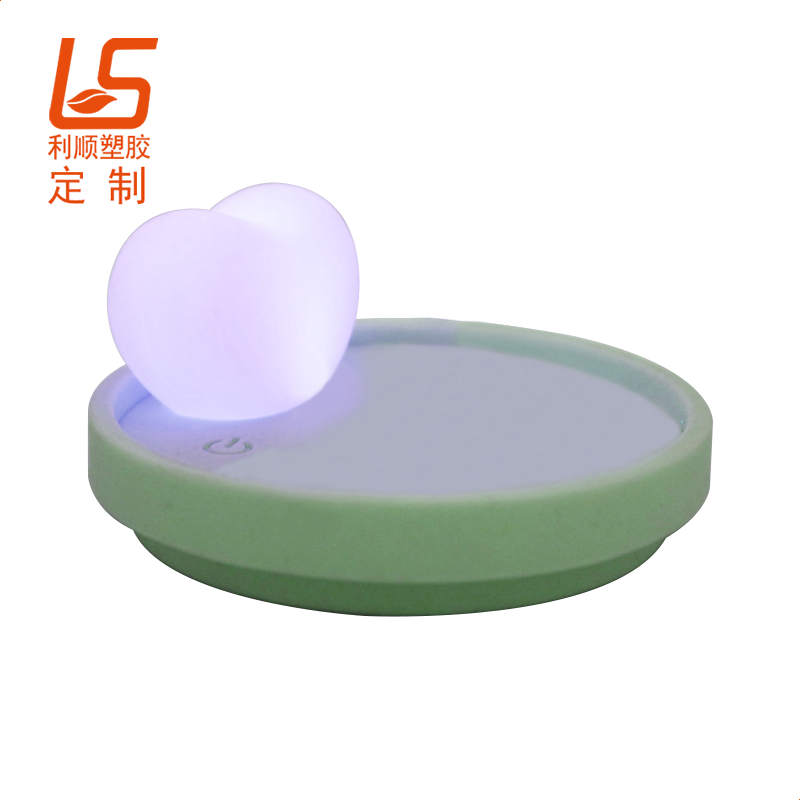 定制茶杯LED发光硅胶杯盖 硅胶玻璃杯LED发光杯盖