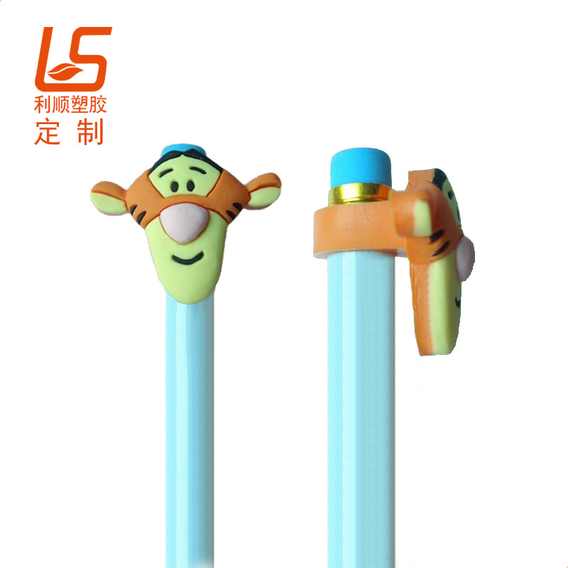 定制硅胶公仔笔帽 卡通公仔笔帽