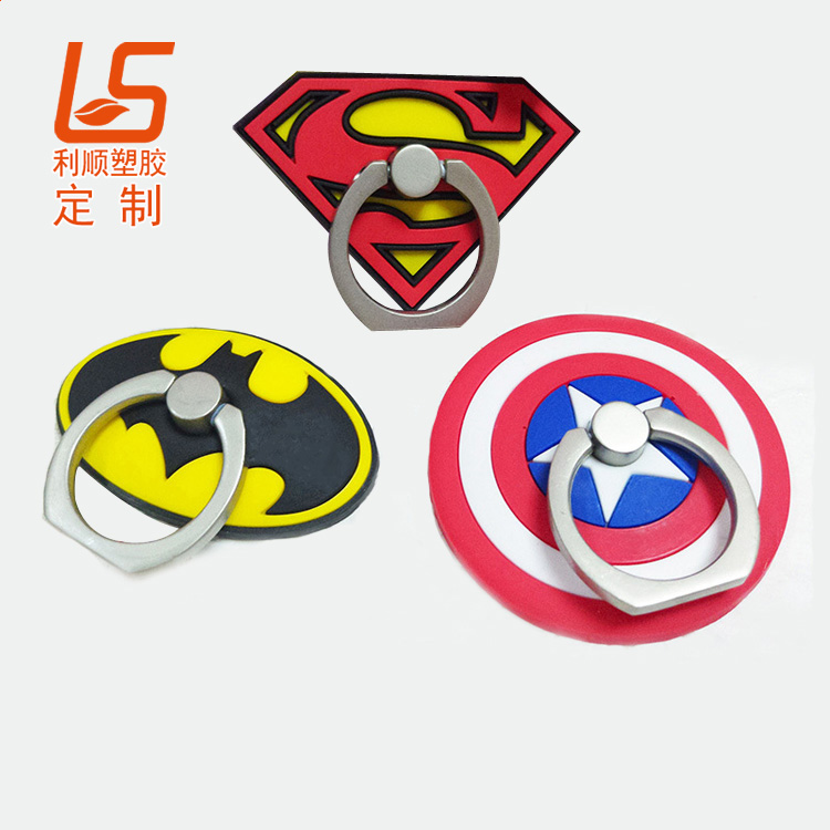 定制PVC软胶手机指环支架 硅胶手机指环支架