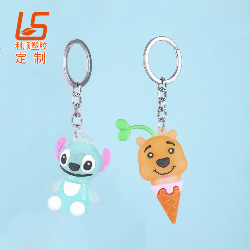 硅胶LED发光钥匙扣_发光立体公仔